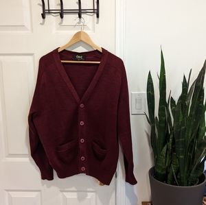 Vintage wool blend grandpa cardigan sweater